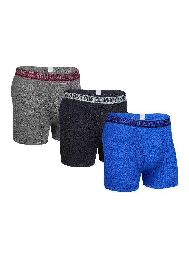 John Gladstone Men's Cotton Interlock Trunk - 3 Pack - Image 1